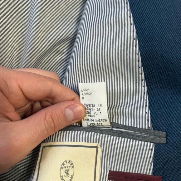 Todd Snyder Sutton Fit Navy Suit Jacket